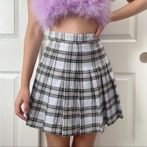 Kawaii pale purple plaid mini skirt with cute sparkly details